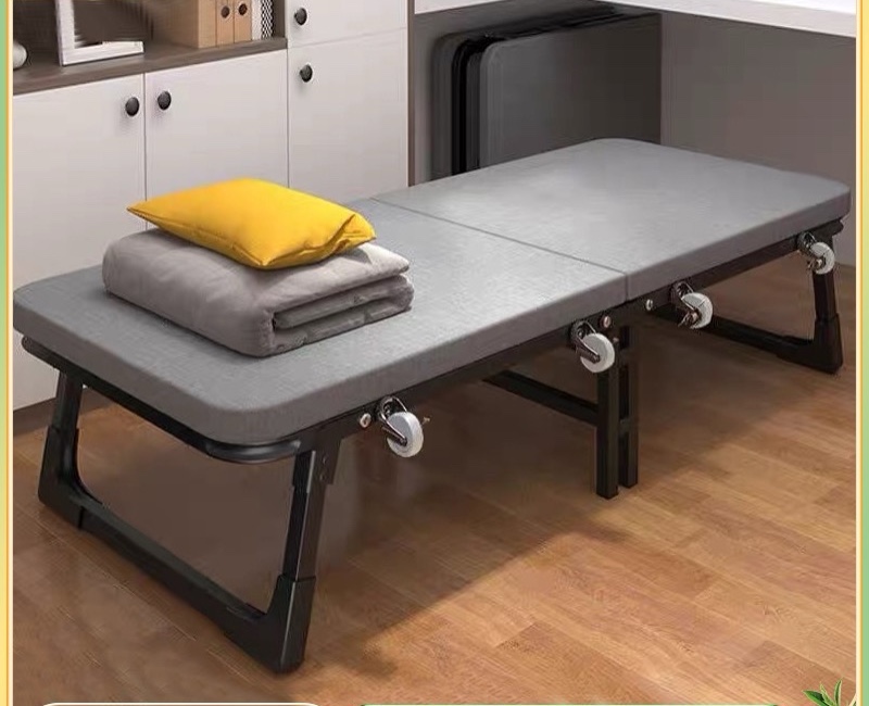 Giường gấp đệm có bánh xe- Q125