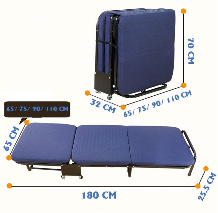 Giường gấp 3 khúc di động GB110 Giường gấp 3 khúc di động GB110