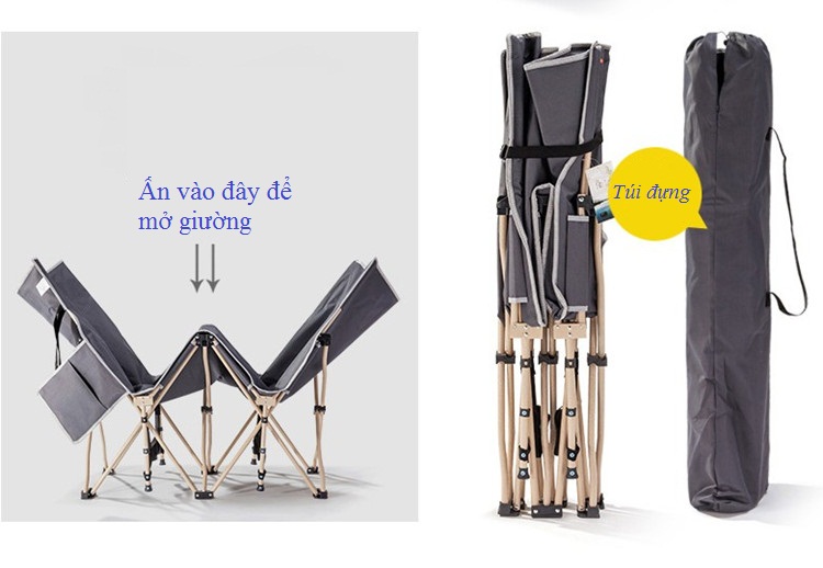 GIƯỜNG GẤP V9- Giường Gấp Du Lịch
